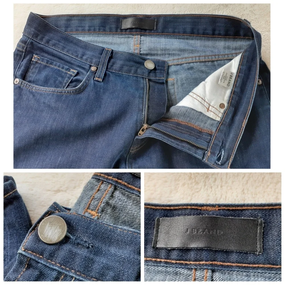 J Brand Cole Relaxed Straight Dark Wash Jeans Sold Out Nordstrom NWT 32 - Picture 5 of 8